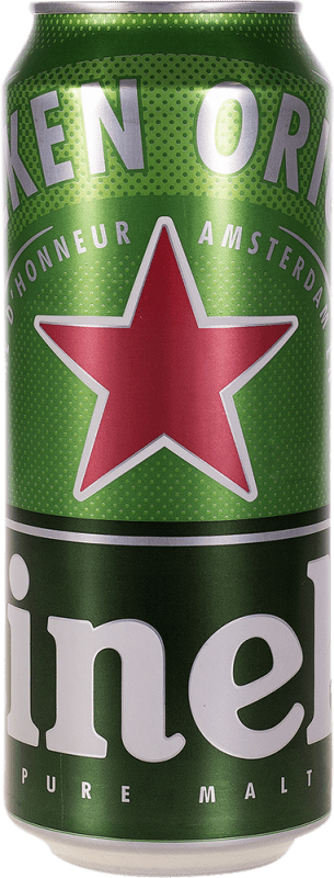 38,95 € Бесплатная доставка | Коробка из 24 единиц Пиво Heineken Жестяная банка 50 cl