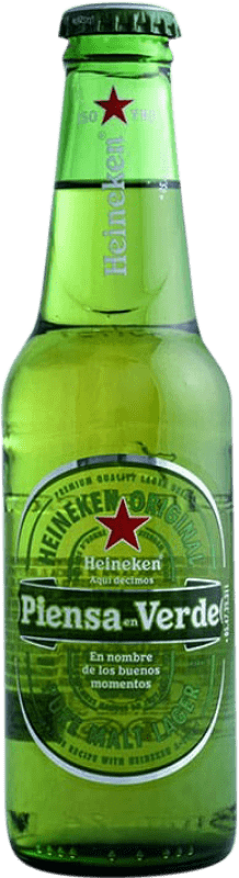 34,95 € Бесплатная доставка | Коробка из 24 единиц Пиво Heineken Маленькая бутылка 25 cl