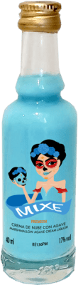 59,95 € Envio grátis | Caixa de 25 unidades Licor Creme Mixe Nube Garrafa Miniatura 4 cl