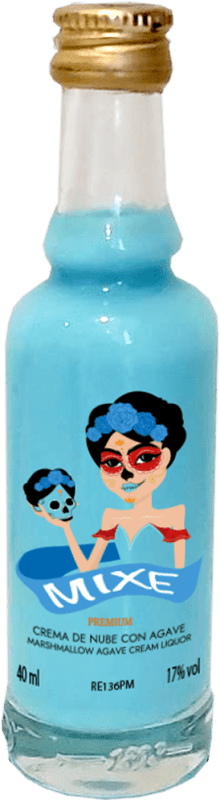 59,95 € Envio grátis | Caixa de 25 unidades Licor Creme Mixe Nube Garrafa Miniatura 4 cl