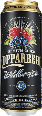 76,95 € Envio grátis | Caixa de 24 unidades Sidra Kopparberg Lata Medium 50 cl Wild Berries — Bagas Silvestres