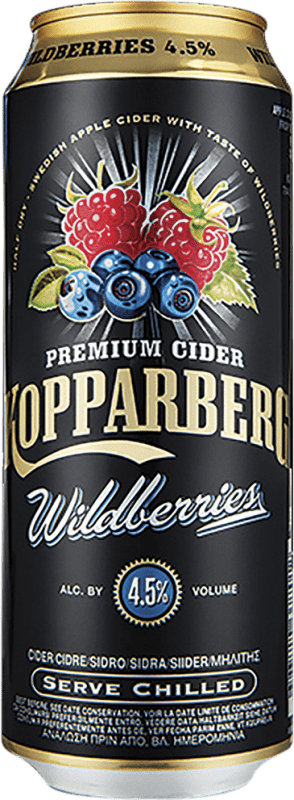 Envio grátis | Caixa de 24 unidades Sidra Kopparberg Wildberries Suécia Lata 50 cl