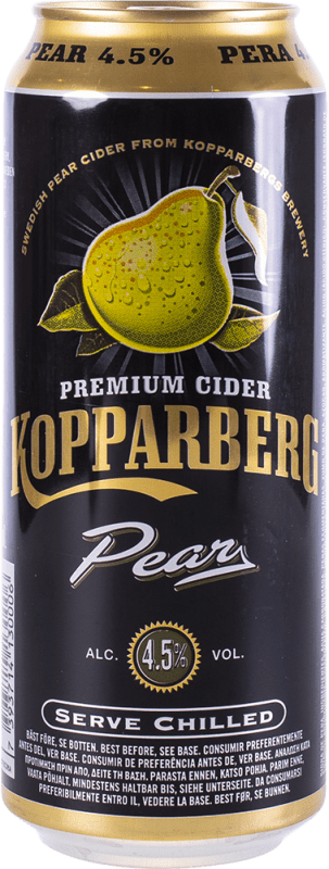 76,95 € Spedizione Gratuita | Scatola da 24 unità Sidro Kopparberg Lattina Medium 50 cl Pera