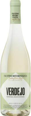 53,95 € | Caja de 24 unidades Vino Blanco Faustino Rivero I.G.P. Vino de la Tierra de Castilla España Macabeo Media Botella 37 cl