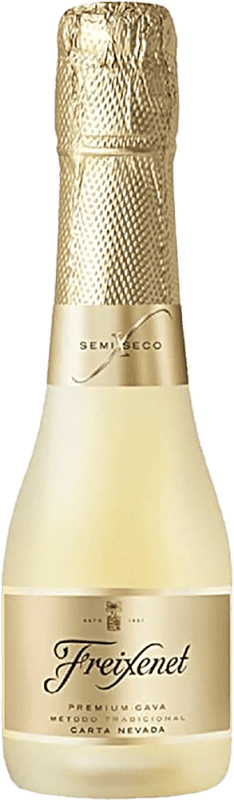 104,95 € Kostenloser Versand | 24 Einheiten Box Weißer Sekt Freixenet Carta Nevada Brut — Herb D.O. Cava Kleine Flasche 20 cl