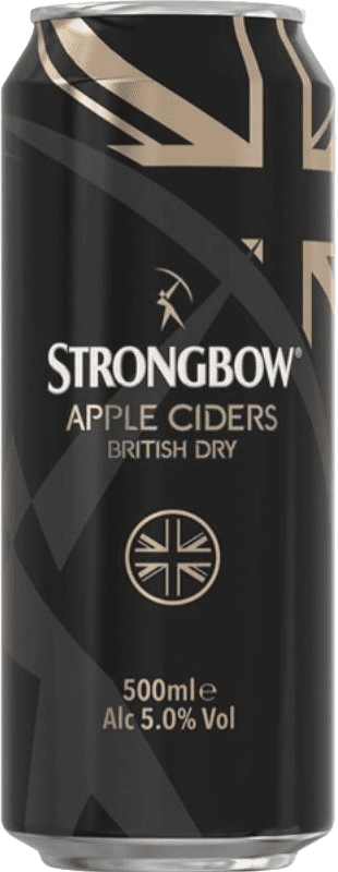 58,95 € Spedizione Gratuita | Scatola da 24 unità Sidro Strongbow Lattina 50 cl Manzana — Mela