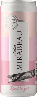 44,95 € | 12 Einheiten Box Rosé-Wein Miquel Oliver Mirabeau Atelier Rosé A.O.C. Côtes de Provence Provence Frankreich Alu-Dose 25 cl