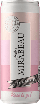 39,95 € Envoi gratuit | Boîte de 12 unités Vin rose Miquel Oliver Mirabeau Atelier Rosé A.O.C. Côtes de Provence Canette 25 cl