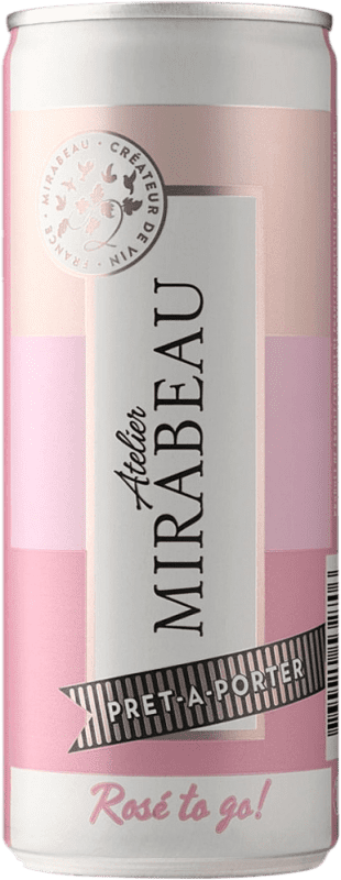 39,95 € Бесплатная доставка | Коробка из 12 единиц Розовое вино Miquel Oliver Mirabeau Atelier Rosé A.O.C. Côtes de Provence Банка 25 cl