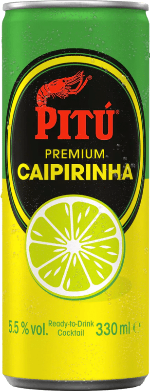 免费送货 | 盒装12个 Cachaza Pitú Caipirinha 巴西 铝罐 33 cl