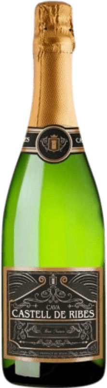 Envoi gratuit | Blanc mousseux Joan Sarda Castell de Ribes Brut Nature D.O. Cava Catalogne Espagne 75 cl