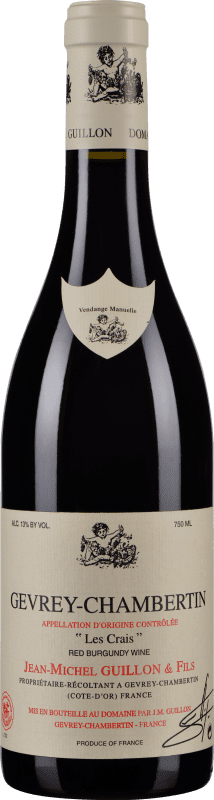 Бесплатная доставка | Красное вино Domaine Jean Michel Guillo Les Crais A.O.C. Gevrey-Chambertin Бургундия Франция 75 cl