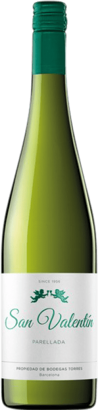 Envoi gratuit | Vin blanc Torres San Valentín Catalogne Espagne Demi- Bouteille 37 cl