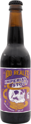 ビール 100 Reales Imperial Stout 3分の1リットルのボトル 33 cl