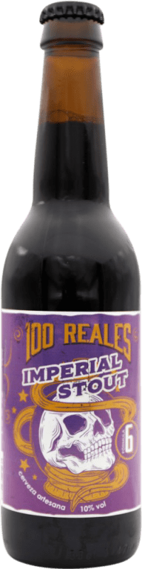 送料無料 | ビール 100 Reales Artesanal — 手作り, Imperial — インペリアル, Overproof — オーバープルーフ スペイン 1/3ボトル 33 cl