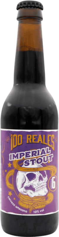 送料無料 | ビール 100 Reales Imperial Stout スペイン 3分の1リットルのボトル 33 cl