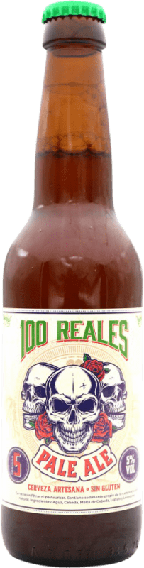 送料無料 | ビール 100 Reales Pale Ale スペイン 3分の1リットルのボトル 33 cl