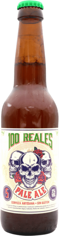 Бесплатная доставка | Пиво 100 Reales Pale Ale Испания Бутылка на треть 33 cl