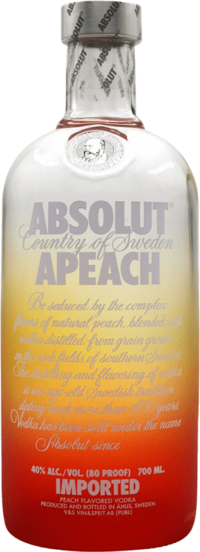 Бесплатная доставка | Водка Absolut Apeach Швеция 70 cl