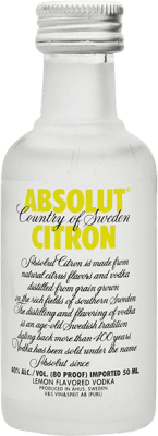 Envío gratis | Vodka Absolut Rock Edición Limitada Suecia Botellín Miniatura 5 cl Citron — Limón