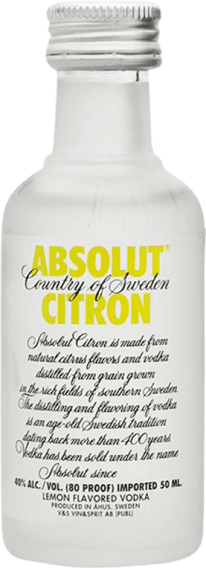 Free Shipping | Vodka Absolut Rock Limited Edition Sweden Miniature Bottle 5 cl Citron — Lemon