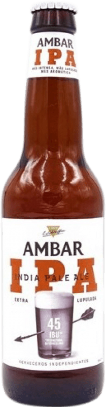 送料無料 | ビール Ambar IPA スペイン 3分の1リットルのボトル 33 cl