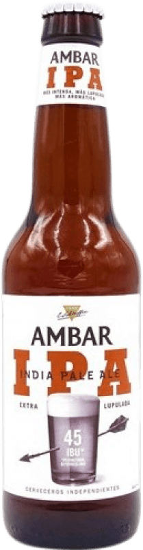 Envio grátis | Cerveja Ambar IPA — India Pale Ale Espanha Garrafinha Terço 33 cl Envio grátis | Cerveja Ambar IPA — India Pale Ale Espanha Garrafinha Terço 33 cl
