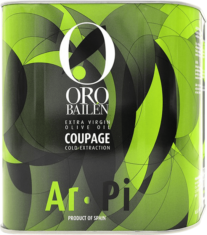 39,95 € | Olio d'Oliva Oro Bailén Edizione Oro, EVO Extra Vergine Spagna Picual, Arbequina Lattina Speciale 2,5 L