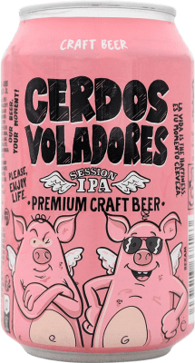 ビール Barcelona Beer Cerdos Voladores アルミ缶 33 cl