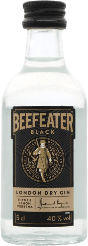 Free Shipping | Gin Beefeater Black United Kingdom Miniature Bottle 5 cl