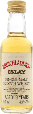 Single Malt Whisky Bruichladdich Spécimen de Collection 10 Ans Bouteille Miniature 5 cl