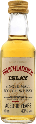 Whisky Single Malt Bruichladdich 10 Anos 5 cl Exemplar de colecionador Não Próprio para Consumo