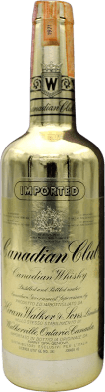 Free Shipping | Whisky Blended Canadian Club Gold Collector's Specimen Canada 70 cl