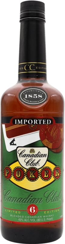 送料無料 | ブレンデッドウイスキー Canadian Club Póker カナダ 6 年 70 cl コレクターズアイテム 飲食不可