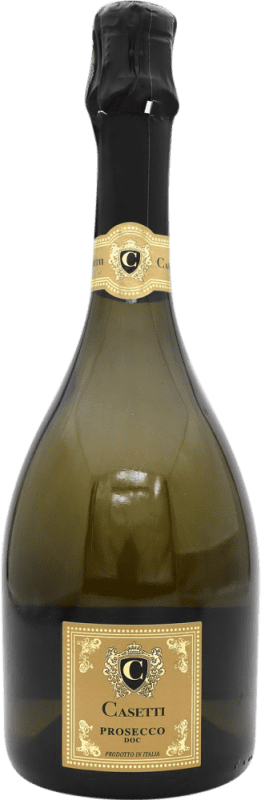 Envoi gratuit | Blanc mousseux Casetti D.O.C. Prosecco Italie 75 cl