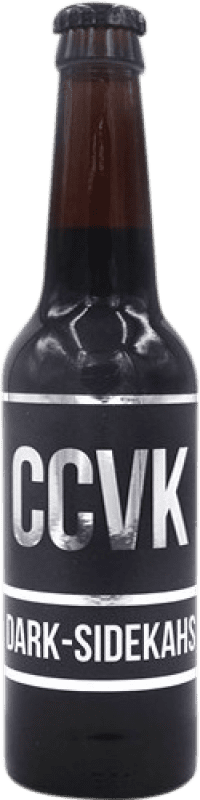 Kostenloser Versand | Bier CCVK Negra Dark-Sidekahs Spanien Drittel-Liter-Flasche 33 cl