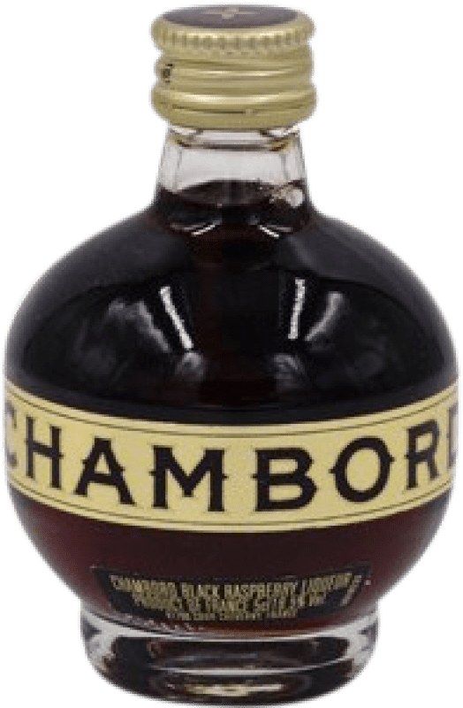 Envio grátis | Licores Chambord Black Raspberry França Garrafa Miniatura 5 cl