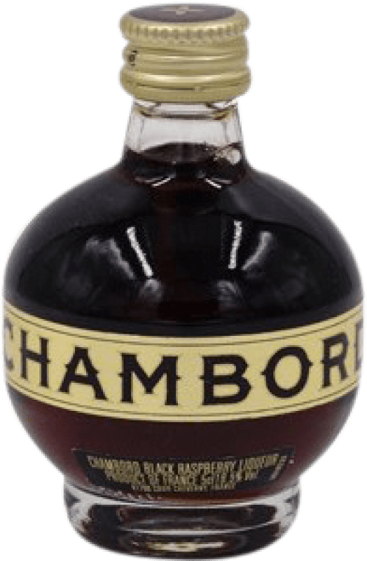 19,95 € Envío gratis | Licores Chambord Raspberry Black — Edición Negra Botellín Miniatura 5 cl
