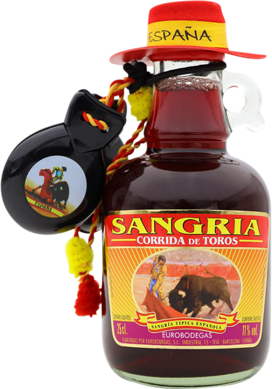 Kostenloser Versand | Sangriawein Corrida de Toros Spanien Kleine Flasche 25 cl