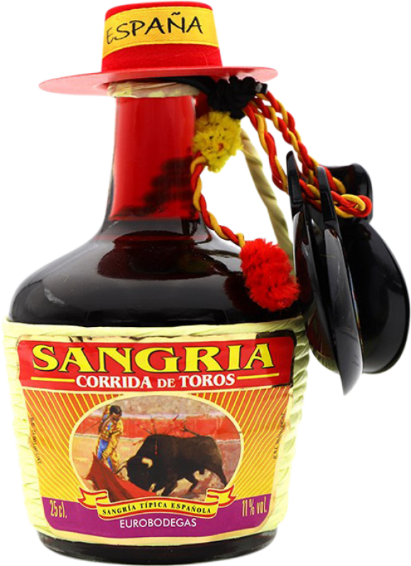 Kostenloser Versand | Sangriawein Corrida de Toros Spanien Kleine Flasche 25 cl