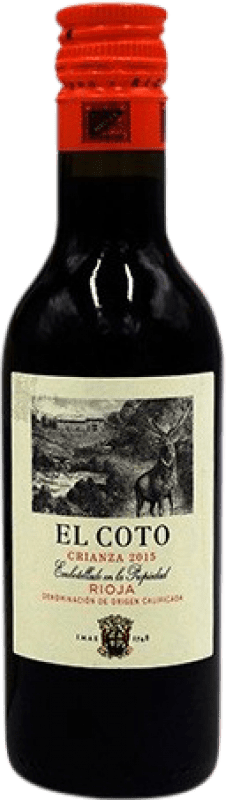 4,95 € Free Shipping | Red wine Coto de Rioja Aged D.O.Ca. Rioja Small Bottle 18 cl