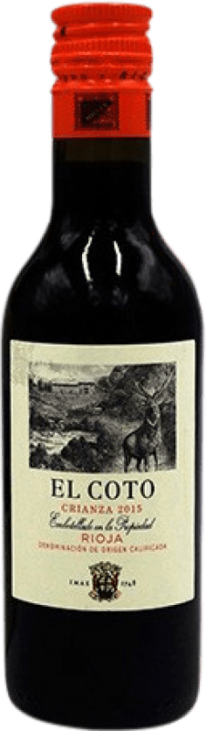 3,95 € Envio grátis | Vinho Tinto Coto de Rioja Crianza D.O.Ca. Rioja Garrafinha 18 cl