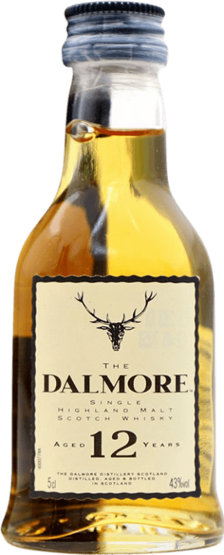 37,95 € Free Shipping | Single Malt Whisky Dalmore 12 Years Miniature Bottle 5 cl Collector's Item Not for Consumption