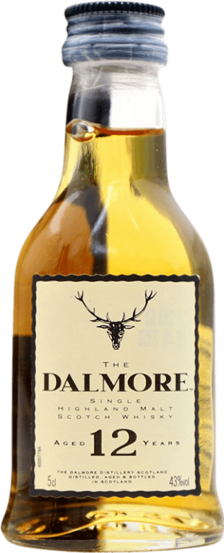 Free Shipping | Whisky Single Malt Dalmore Collector's Specimen Scotland United Kingdom 12 Years Miniature Bottle 5 cl