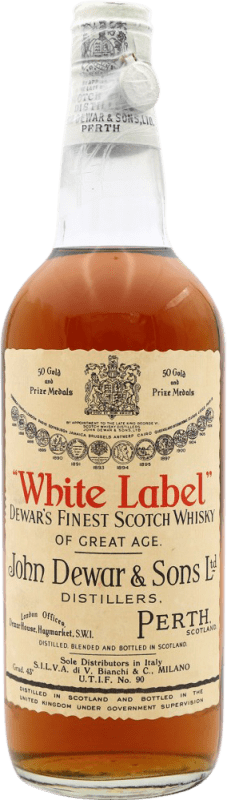 Envoi gratuit | Blended Whisky Dewar's White Label Vintage Spécimen de Collection Ecosse Royaume-Uni 70 cl