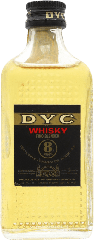 Envoi gratuit | Blended Whisky DYC Espagne 8 Ans Bouteille Miniature 5 cl