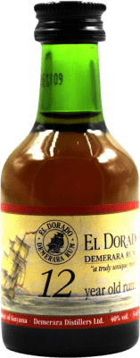 送料無料 | ラム Demerara El Dorado ガイアナ 12 年 ミニチュアボトル 5 cl