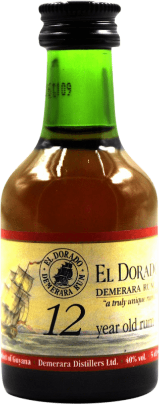 免费送货 | 朗姆酒 Demerara El Dorado 圭亚那 12 岁 微型瓶 5 cl