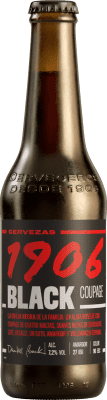 ビール 6個入りボックス Estrella Galicia 1906 Negra Black Coupage 3分の1リットルのボトル 33 cl