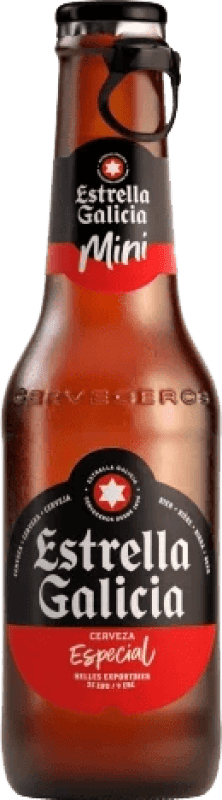 Kostenloser Versand | 6 Einheiten Box Bier Estrella Galicia Spanien Kleine Flasche 20 cl